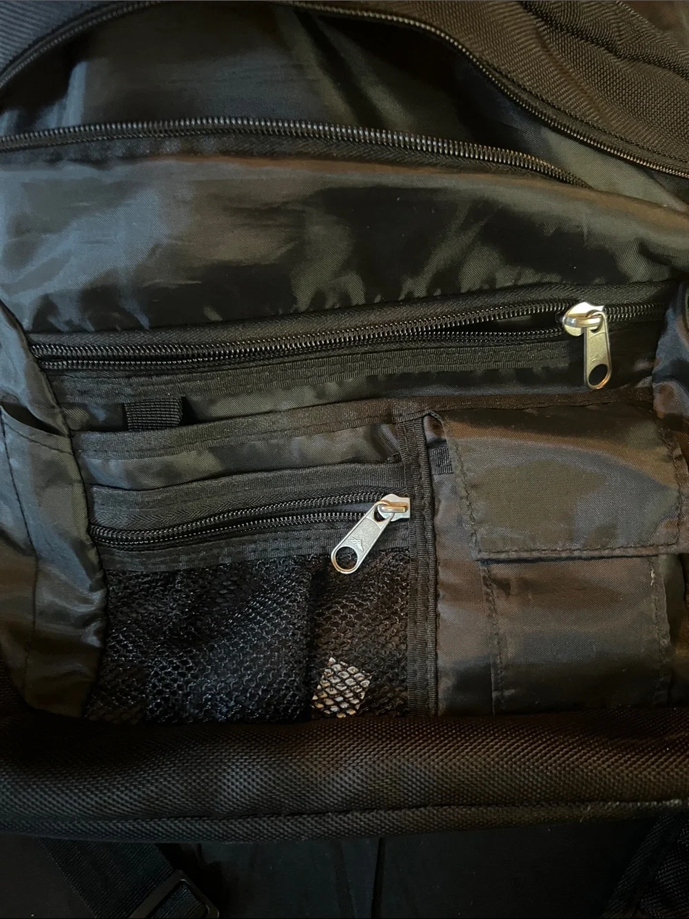 High Sierra Black Laptop Bag Silver Logo Embroidery